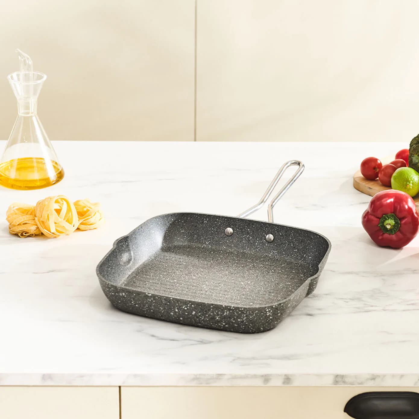 Karaca Biogranit Salvador Grill Tava 28 Cm Gri
