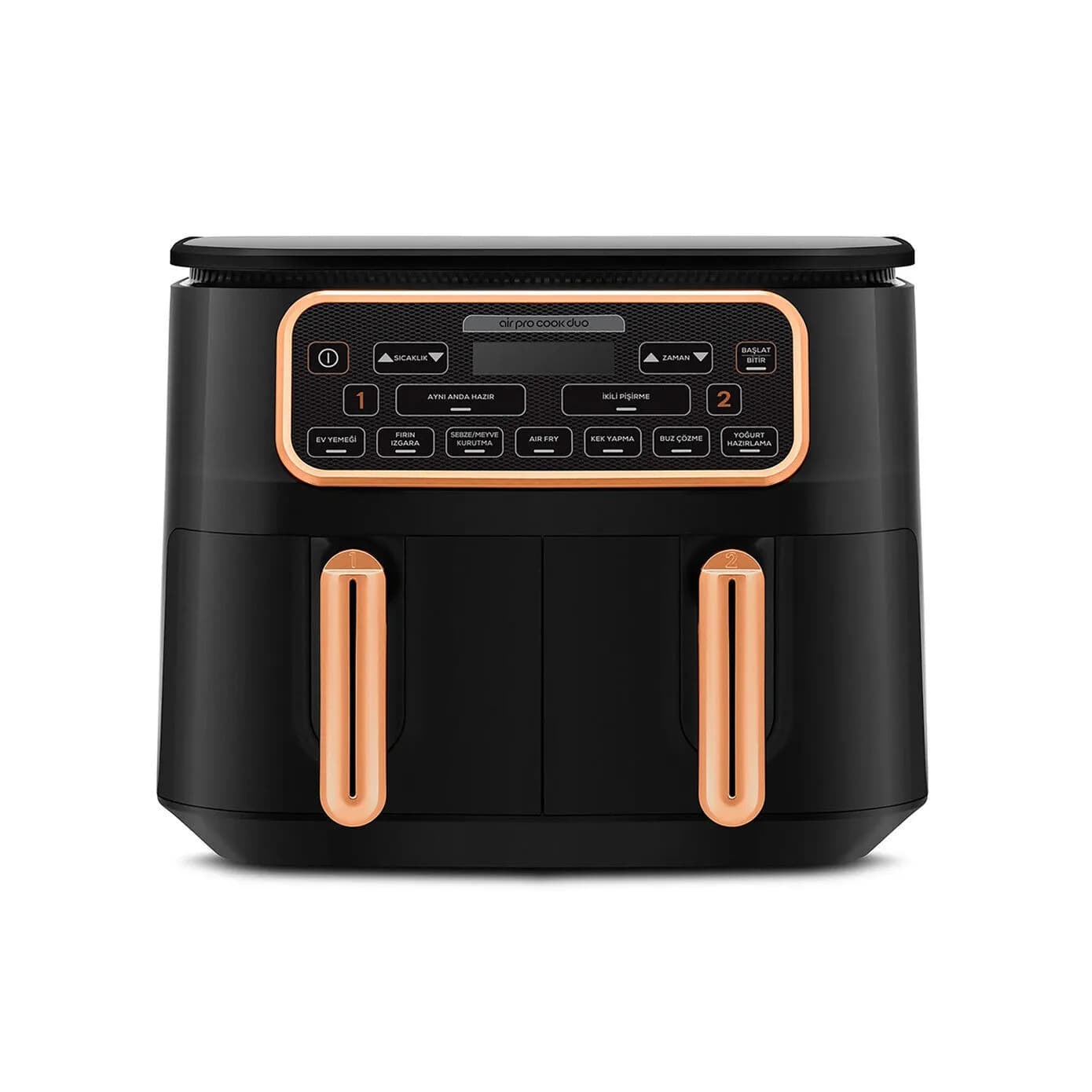 Karaca Air Pro Cook Duo Ev Yemeği XXXL Airfryer Black Copper 8L