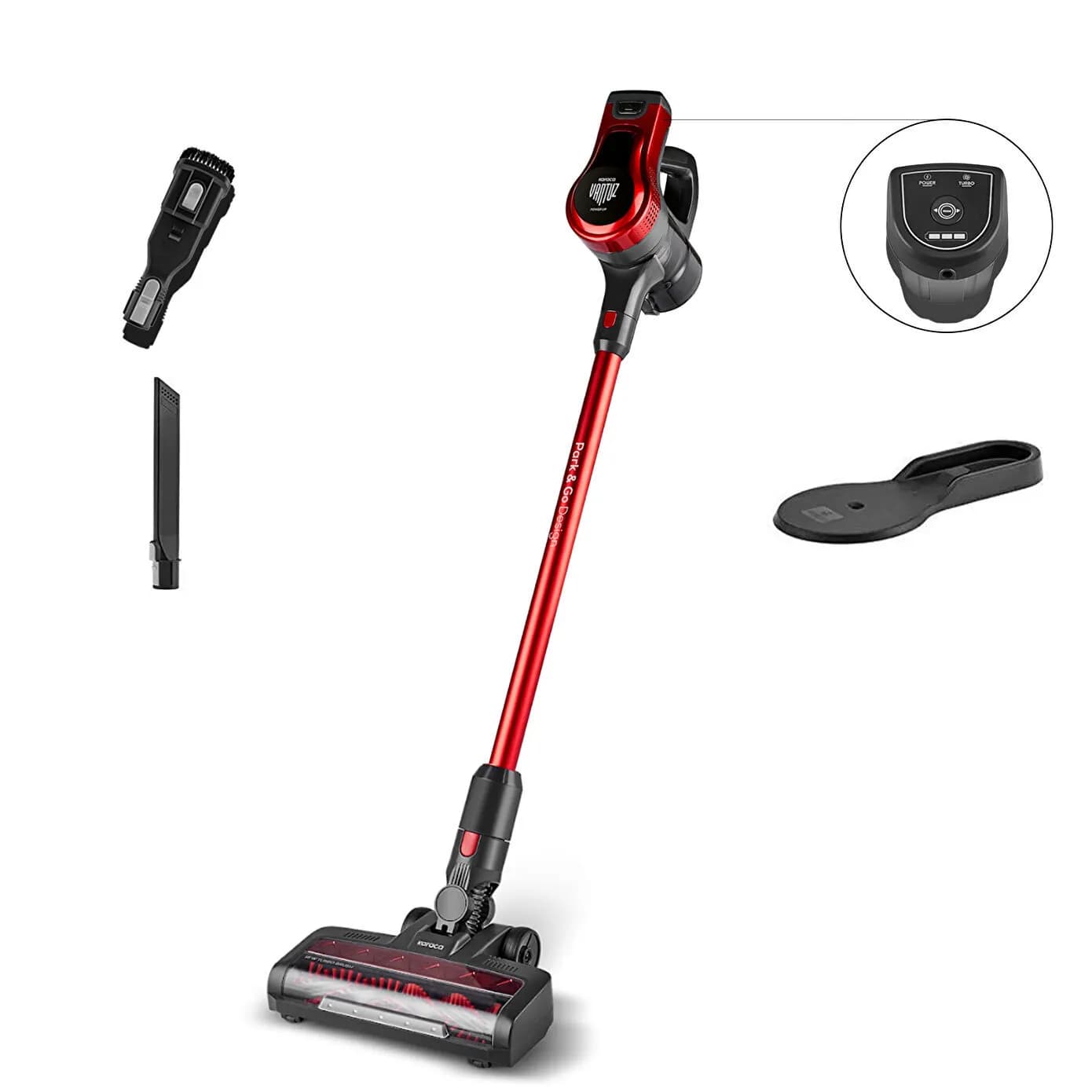 Karaca Vantuz Power Up Dikey Süpürge Imperial Red