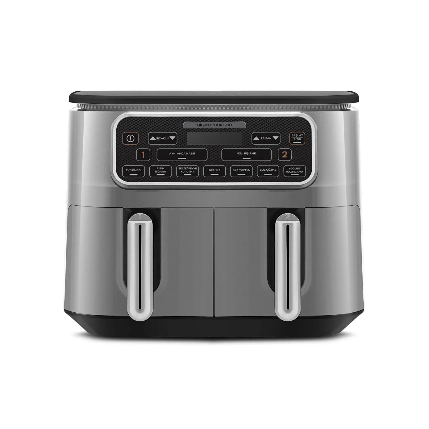 Karaca Air Pro Cook Duo Ev Yemeği XXXL Airfryer Cool Gray 8L