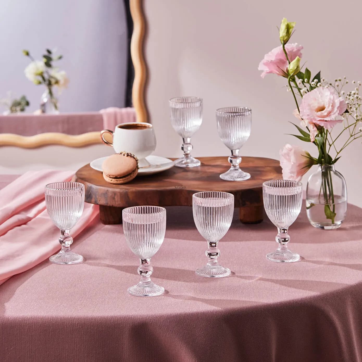Karaca Rocco 6'lı Kahve Yanı Bardağı Platin 60 ml