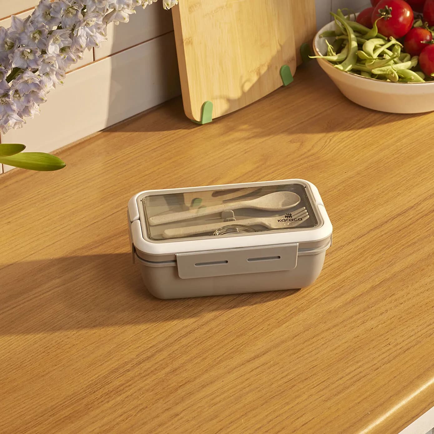 Karaca Fusca Çatal Kaşıklı Lunch Box Gri