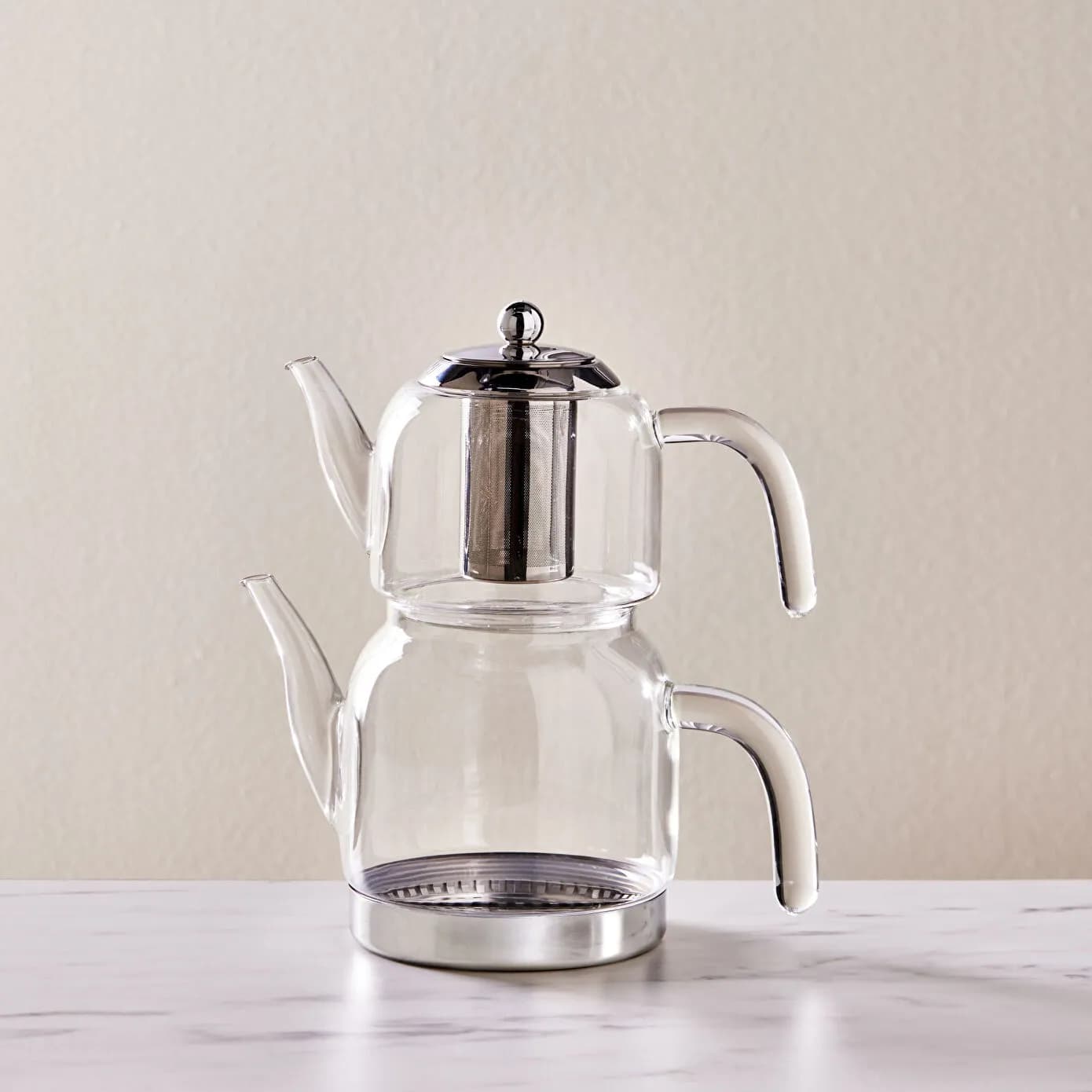 Karaca Panora Aile Boyu Midi Cam Çaydanlık Takımı 1,25L & 2,5L