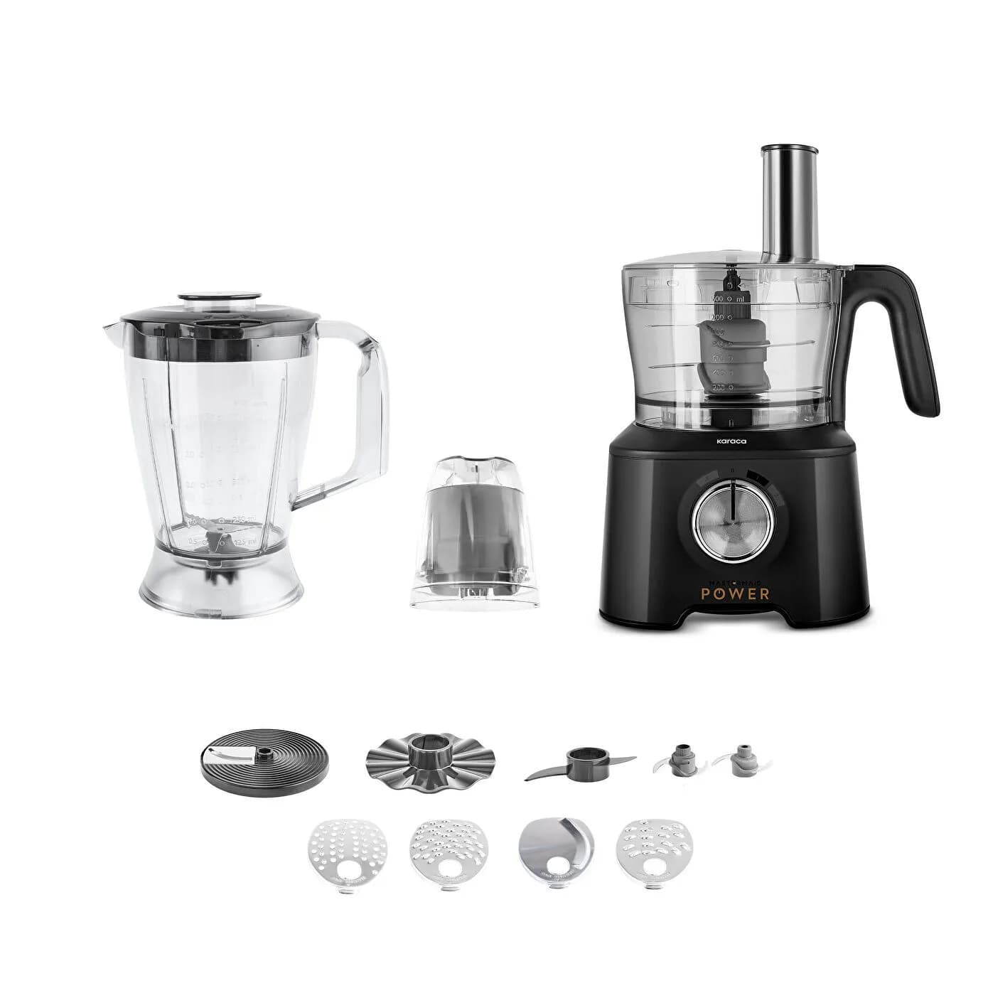 Karaca Mastermaid Power Multifunctional 10 in 1 Mutfak Robotu 2000W Black