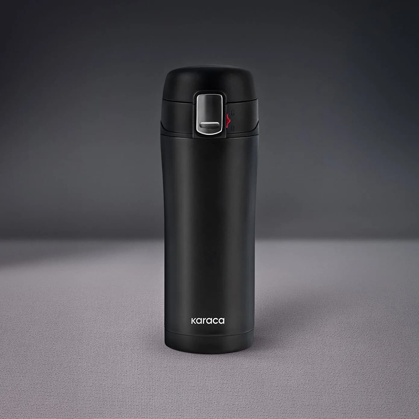 Karaca Pluton Çelik Sızdırmaz Termos Siyah 450 ml