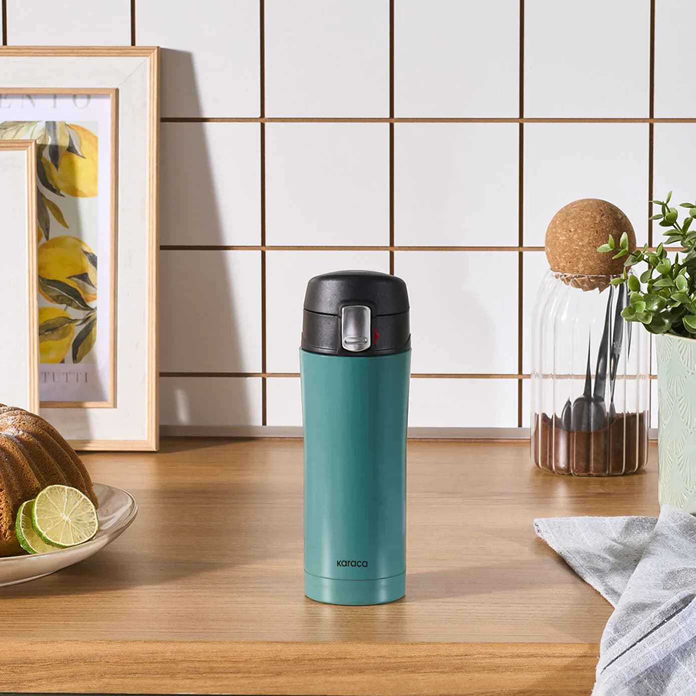 Karaca Pluton Çelik Sızdırmaz Termos Çağla Yeşili 350 ml
