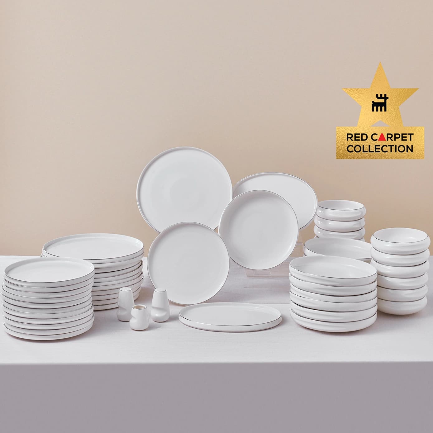 Karaca Red Carpet Collection Stream Bone Sunset 53 Parça 12 Kişilik Yemek Takımı Platin