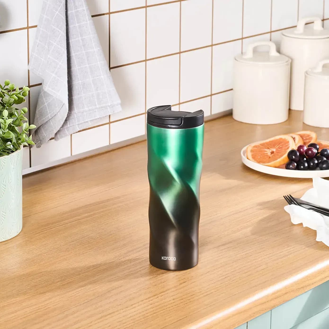 Karaca Orion Çelik Sızdırmaz Termos Yeşil 500 ml