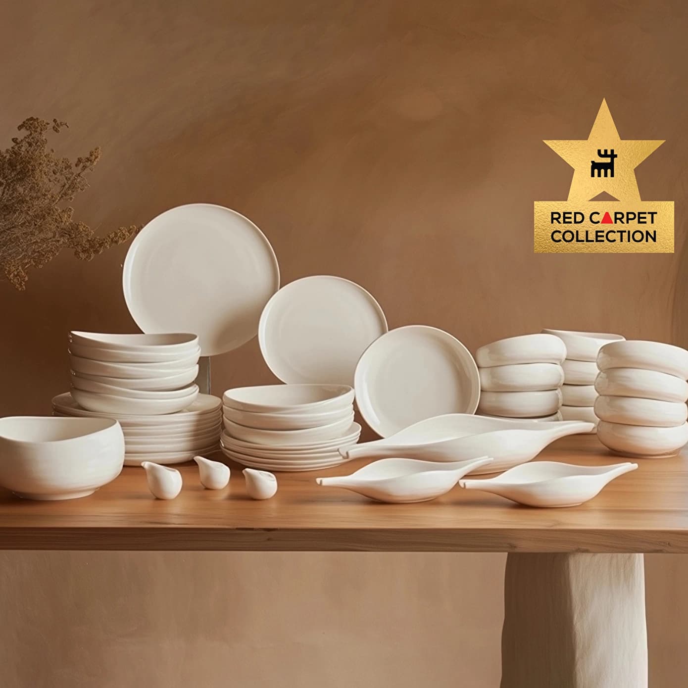 Karaca Red Carpet Earth Collection Clay 55 Parça 12 Kişilik Yemek Takımı