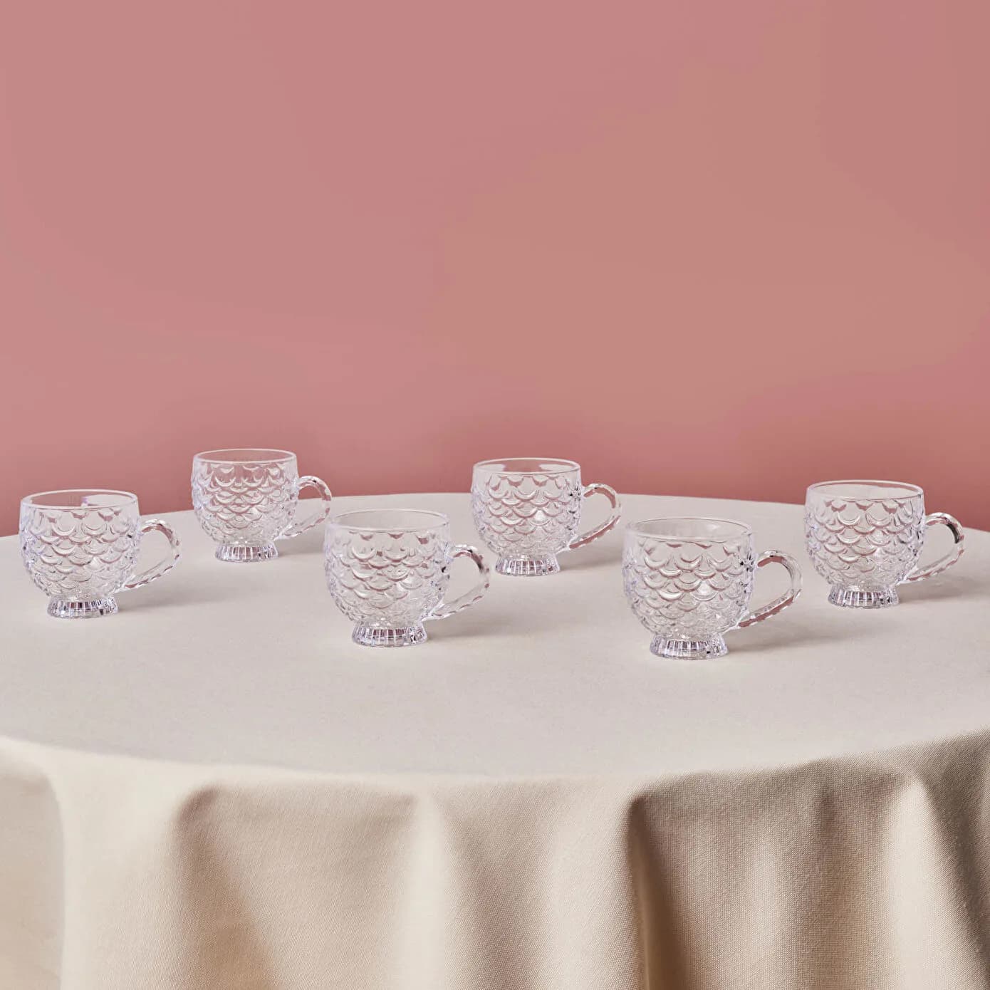 Karaca Beril 6 Kişilik Cam Çay Fincan Takımı180 Ml