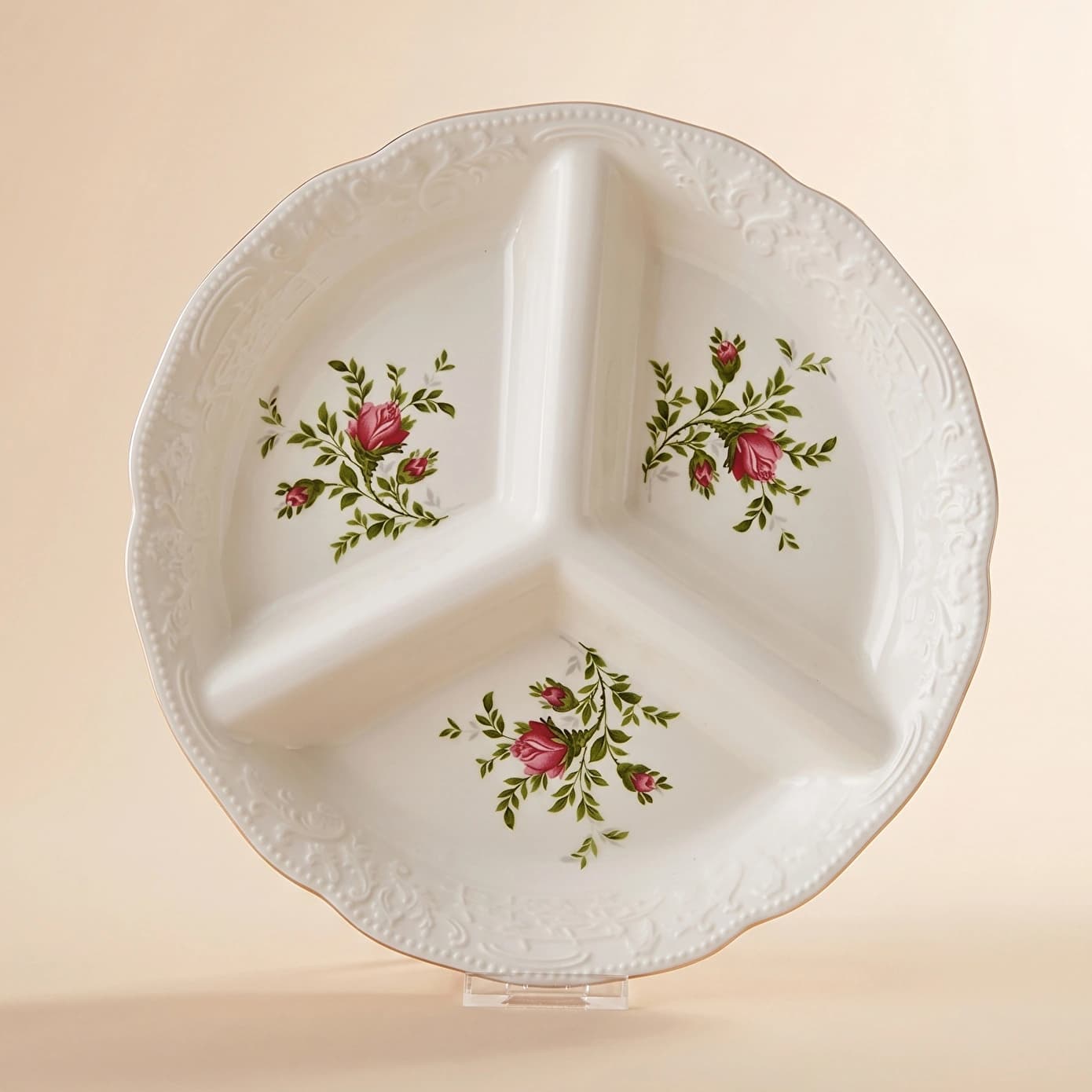 Karaca Vintage Rose Bölmeli Sunumluk 25 cm