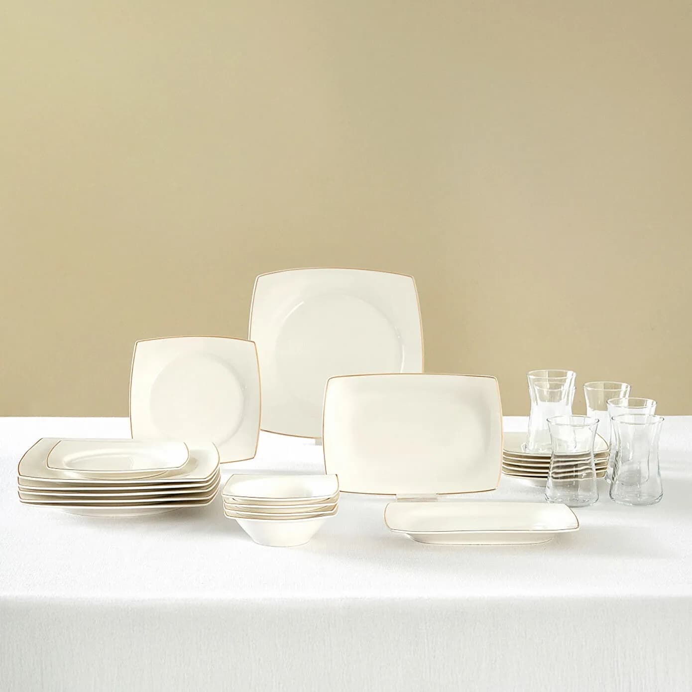 Karaca Elegance Bone Jamie 26 Parça 6 Kişilik Kahvaltı Takımı