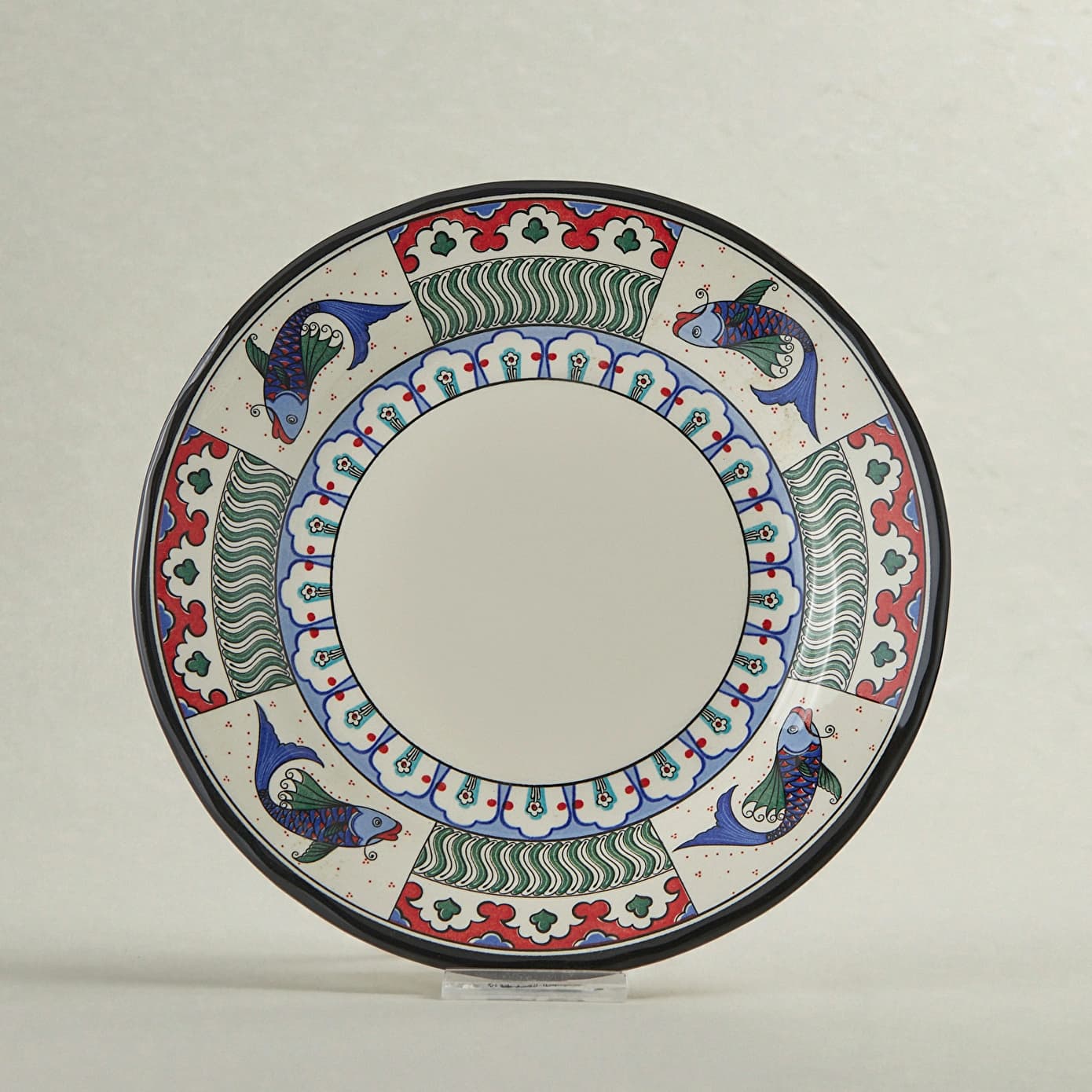 Karaca x Ömür Akkor İznik Balık Pasta Tabağı 21 cm