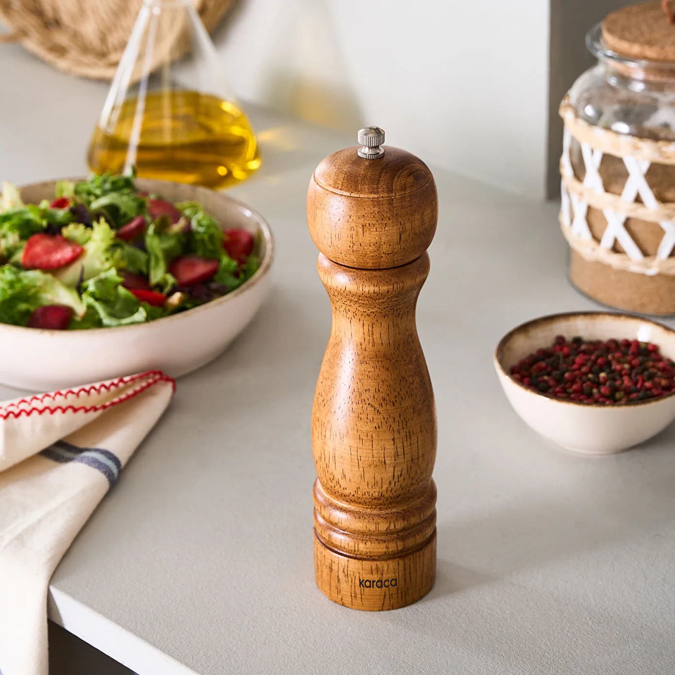 Karaca African Baharat Değirmeni Ahşap 10 cm