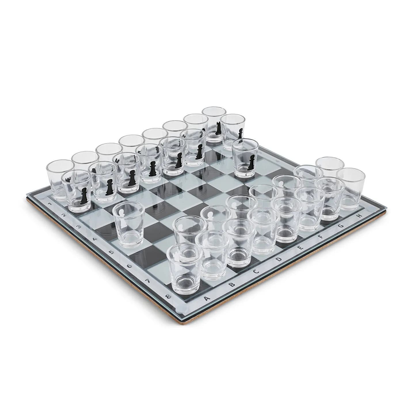 Karaca King Shot Bardaklı Satranç Seti Şeffaf