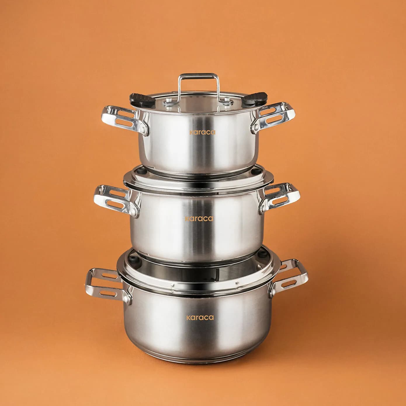 Karaca Montreal İndüksiyon Tabanlı 6 Parça Çelik Midi Set