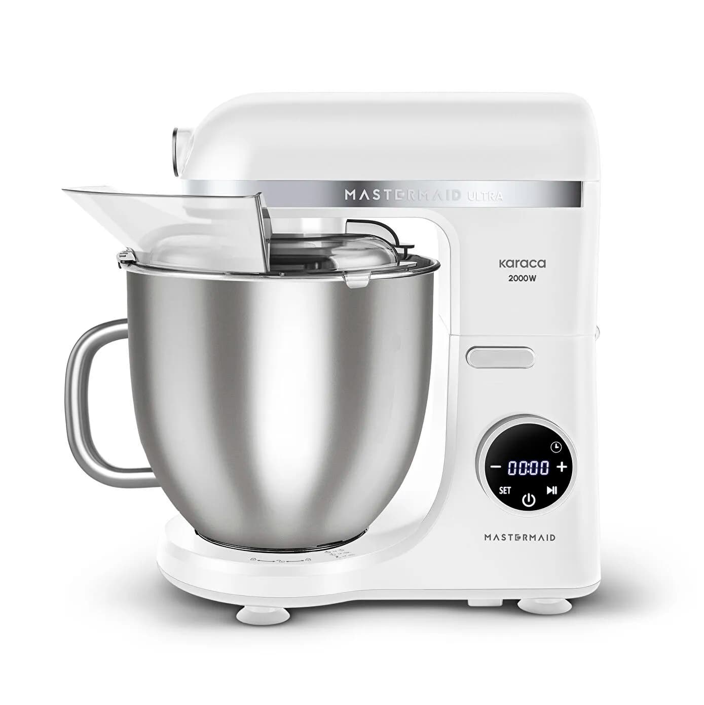 Karaca Mastermaid Chef Ultra D2000W Dijital Ekranlı Hamur Yoğurma Makinesi Matte White 7L