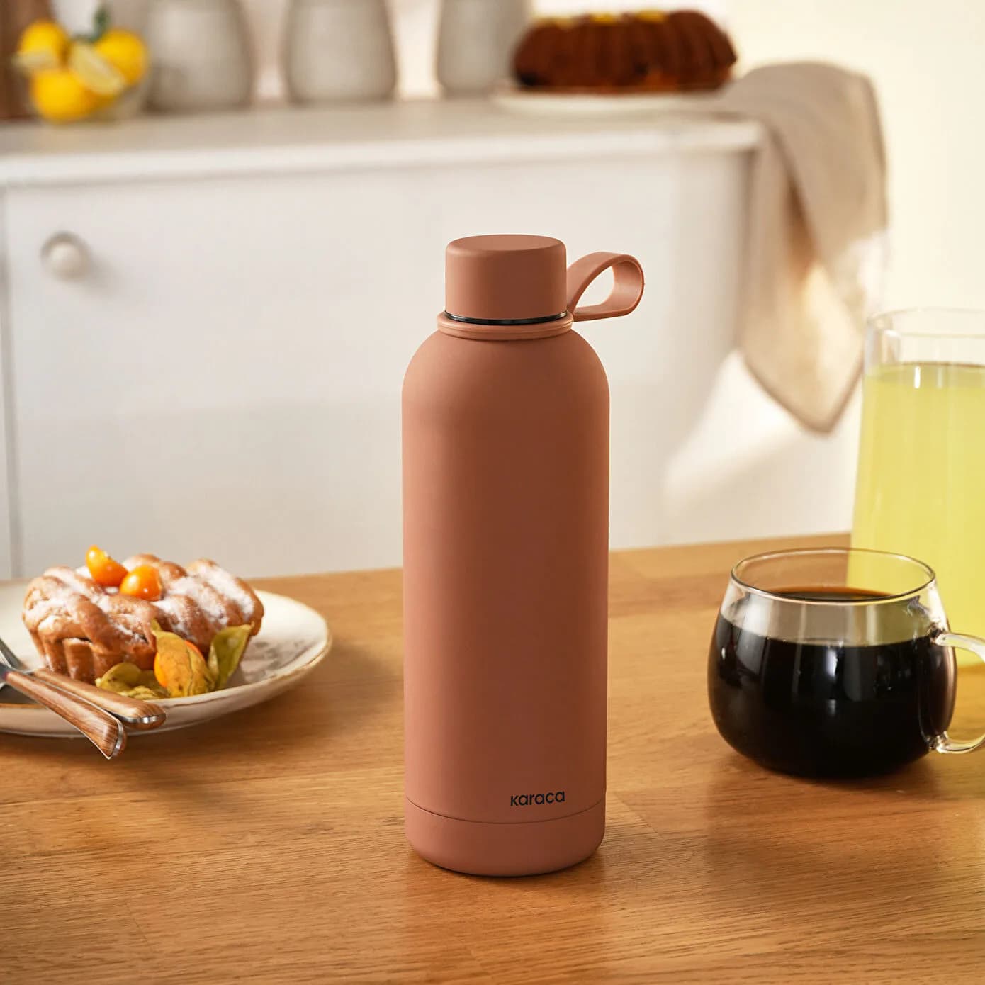 Karaca Aly Soft Touch Çelik Sızdırmaz Termos 500 ml Mocha Mousse