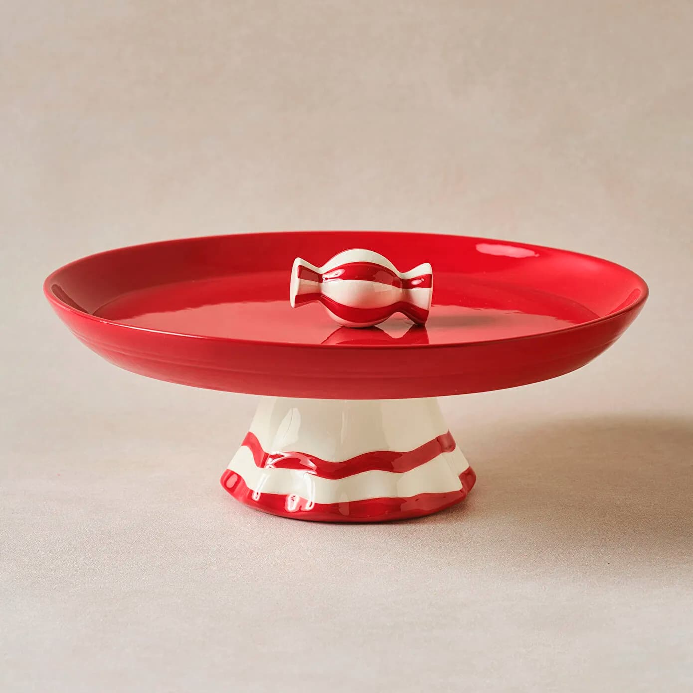 Karaca New Year Yılbaşı Candy Twist Kek Standı 25,4 cm