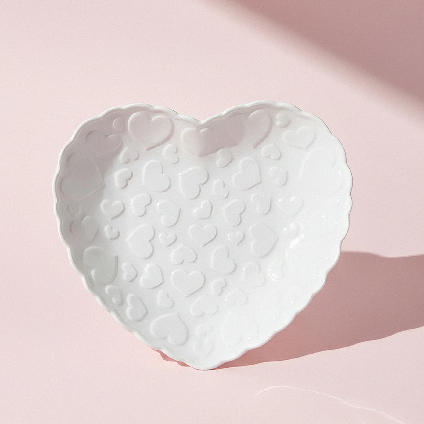 Karaca Pink Love Çukur Tabak Beyaz 20 cm