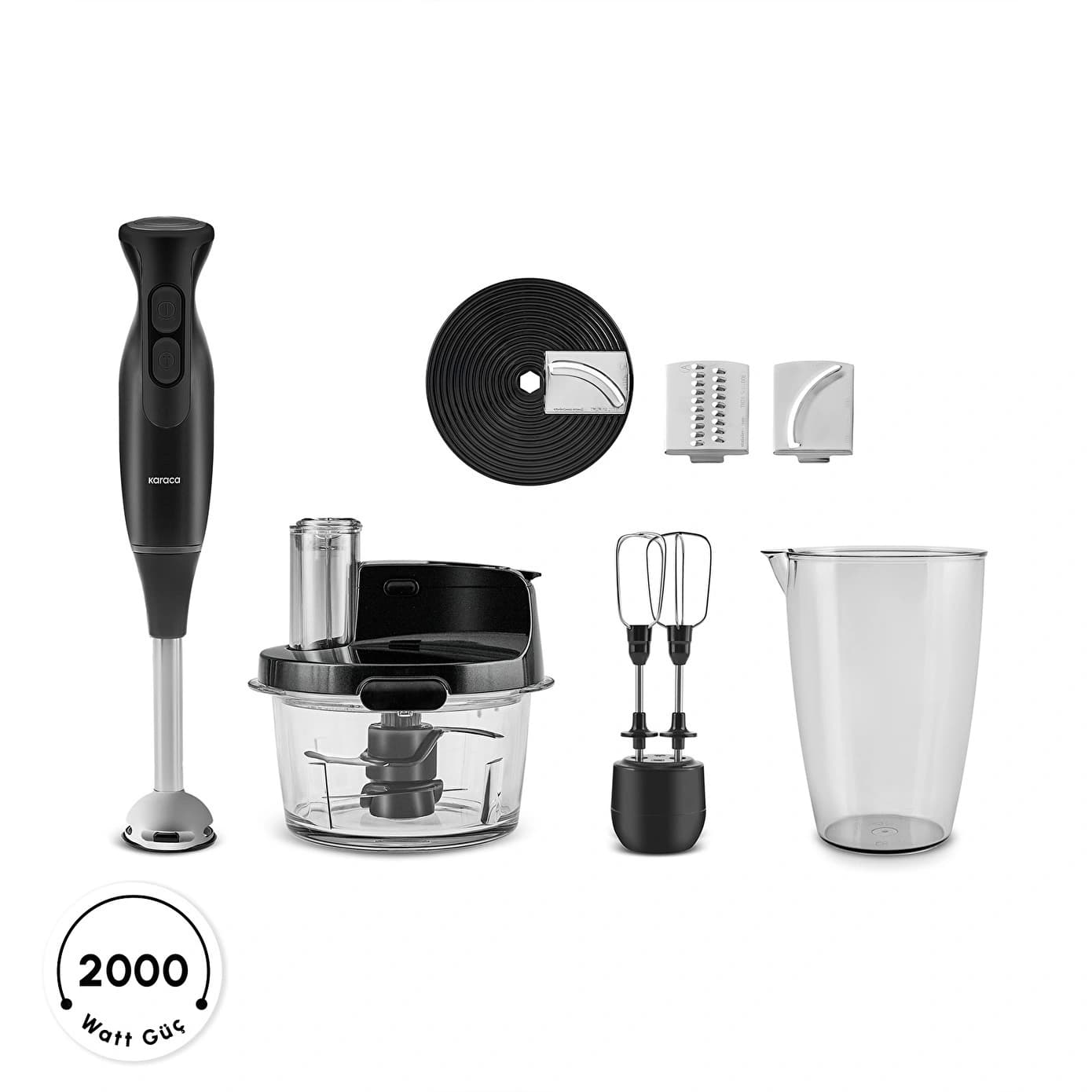Karaca Pro-Multimax Mutfak Robotu Onyx Black 2000 W