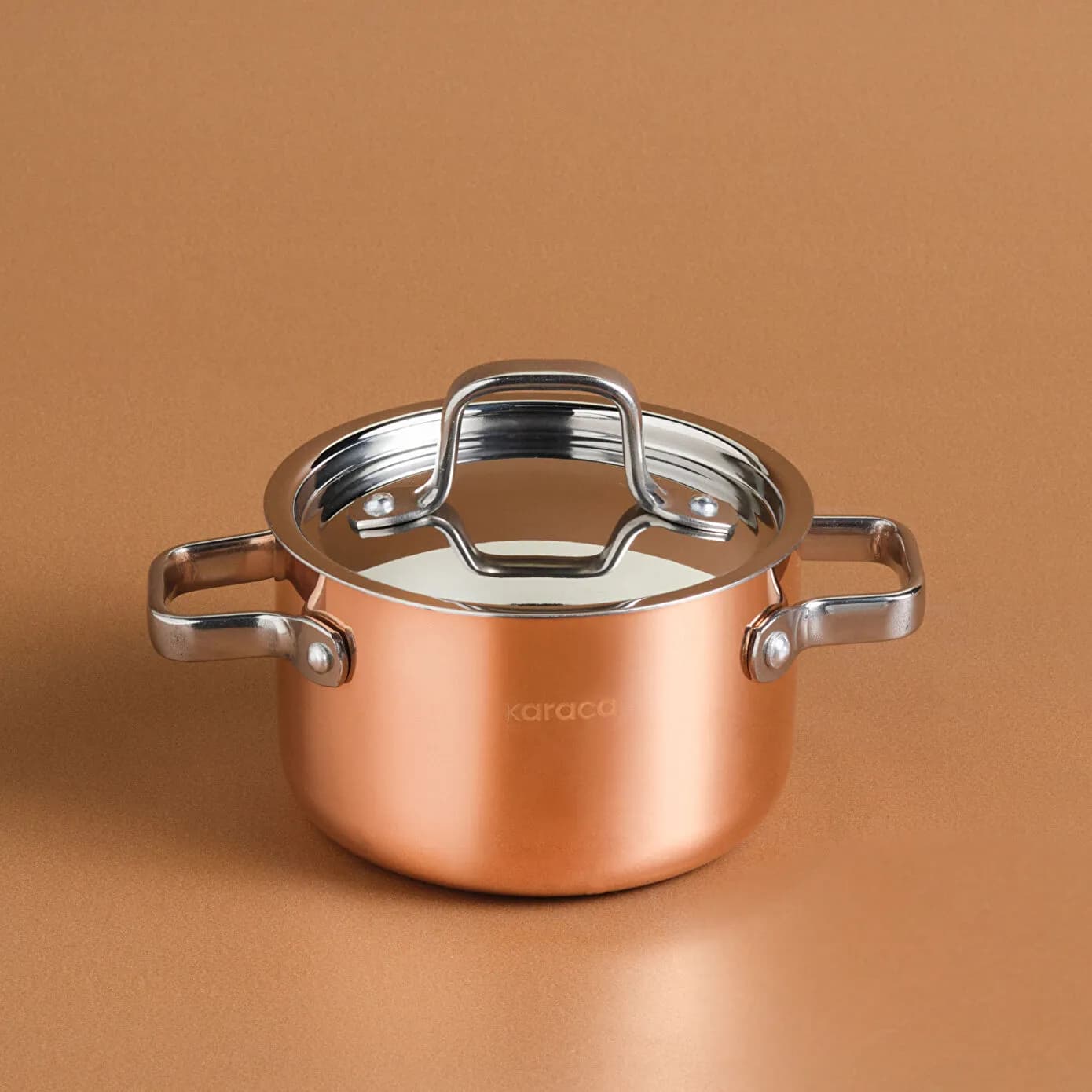 Karaca Powersteel 3Ply 316+ Çelik Mini Tencere 10 Cm Copper