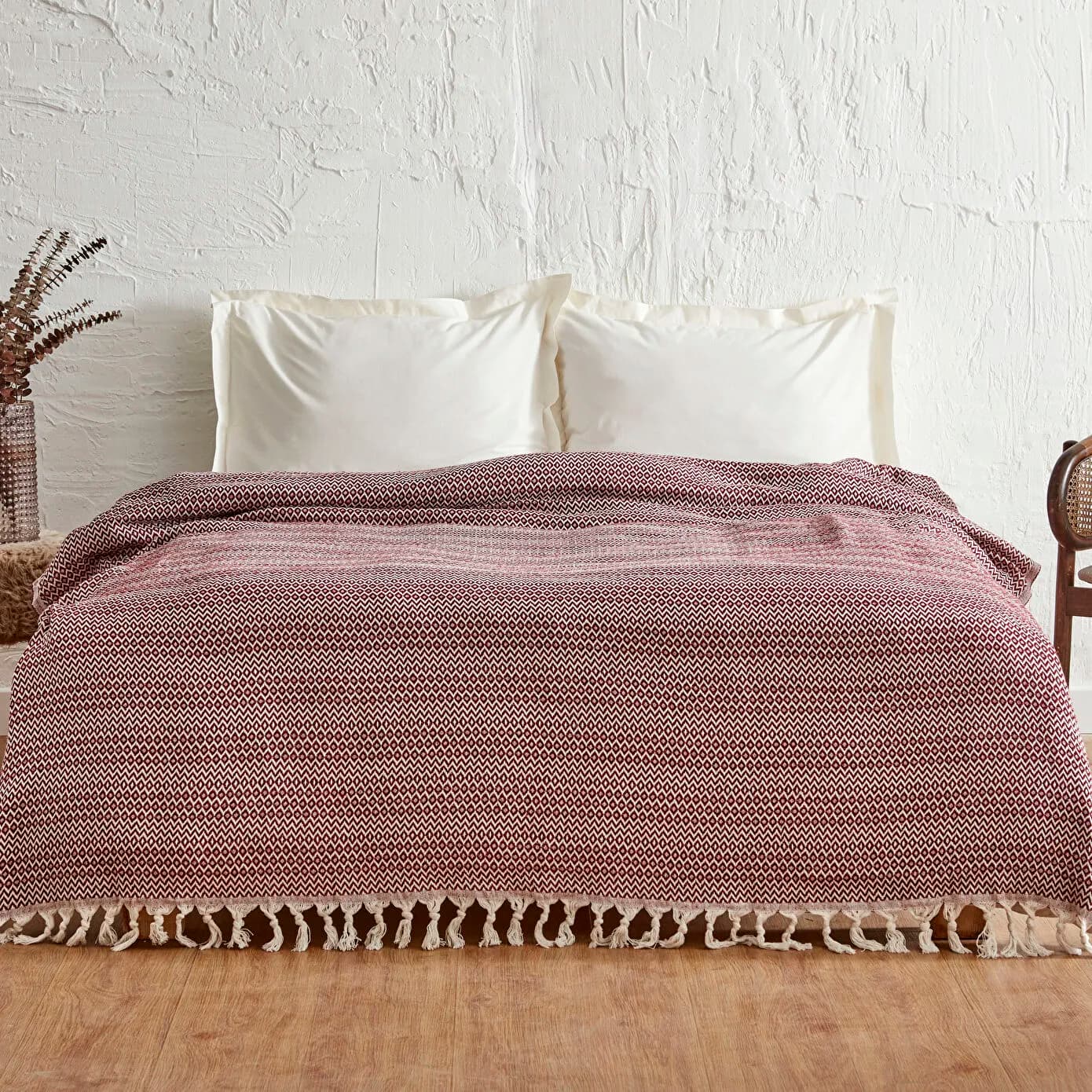 Karaca Home Levi Bordo Çift Kişilik Pike