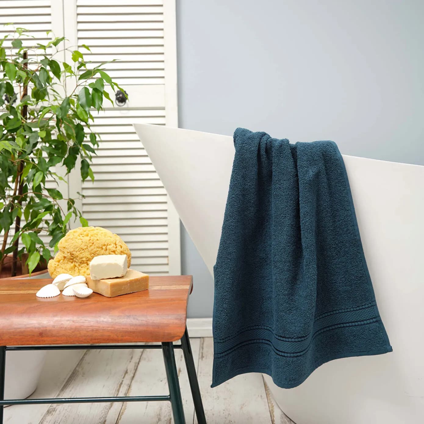 Karaca Home Daily Soft %100 Pamuk Yüz Havlusu 50x90 cm Koyu Petrol