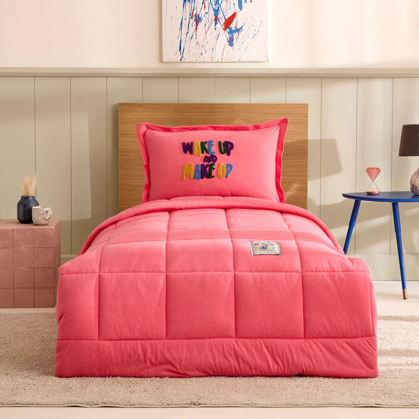 Karaca Home Motto Cotton Comfort Tek Kişilik Uyku Seti Fuşya