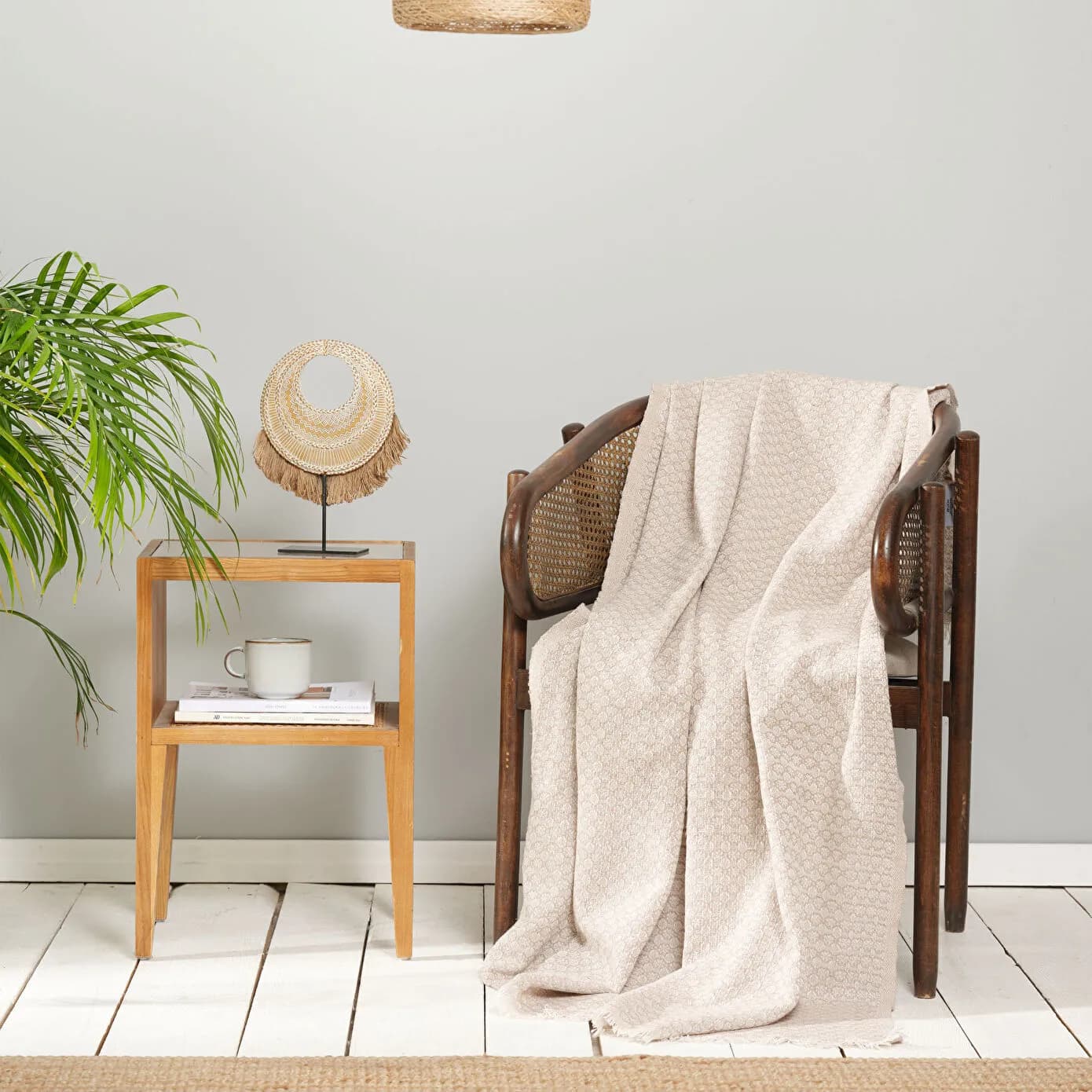 Karaca Home Bety Bej Throw 130 cm x 170 cm