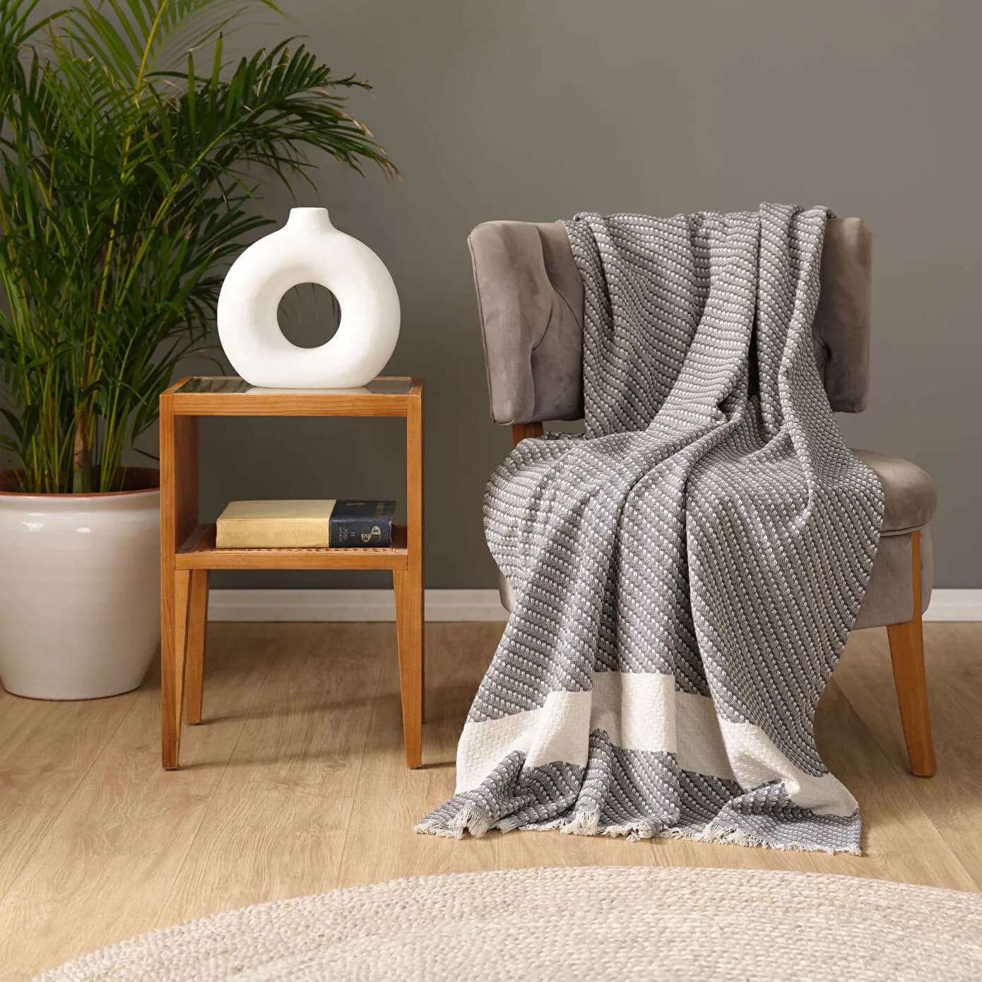 Karaca Home Wilma Lacivert Throw Battaniye 130x170 cm