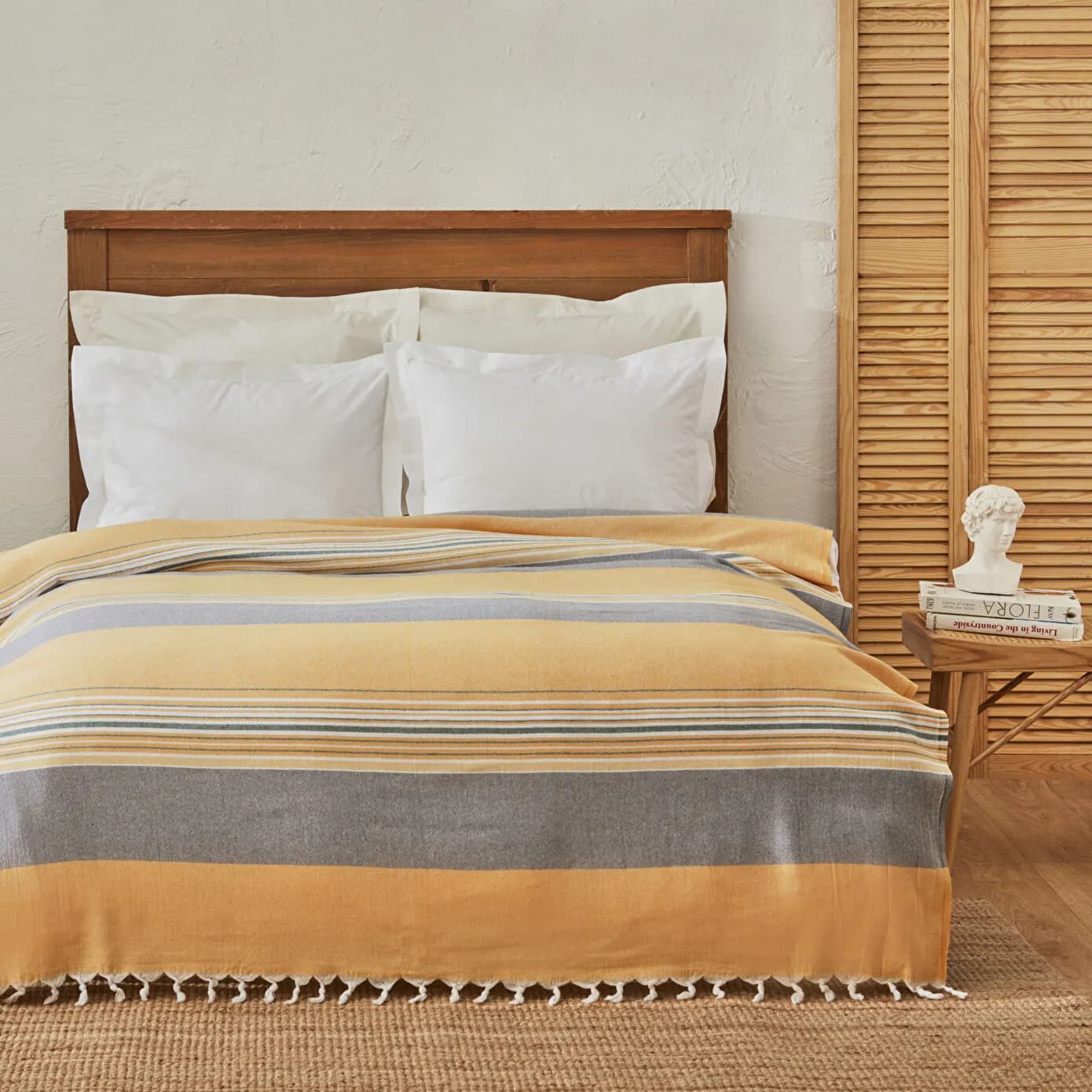 Karaca Home Salerno Çift Kişilik Peştamal Pike Sarı