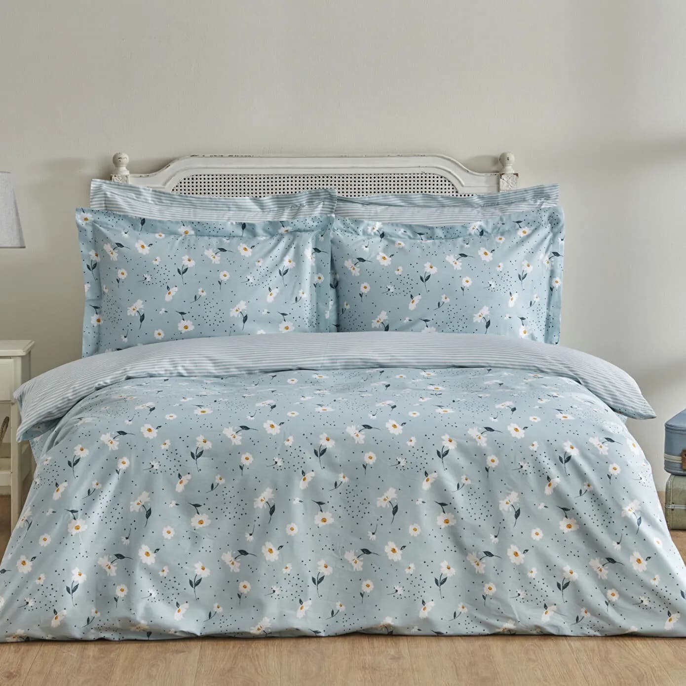 Karaca Home Daisy %100 Pamuk Tek Kişilik Nevresim Takımı Mint