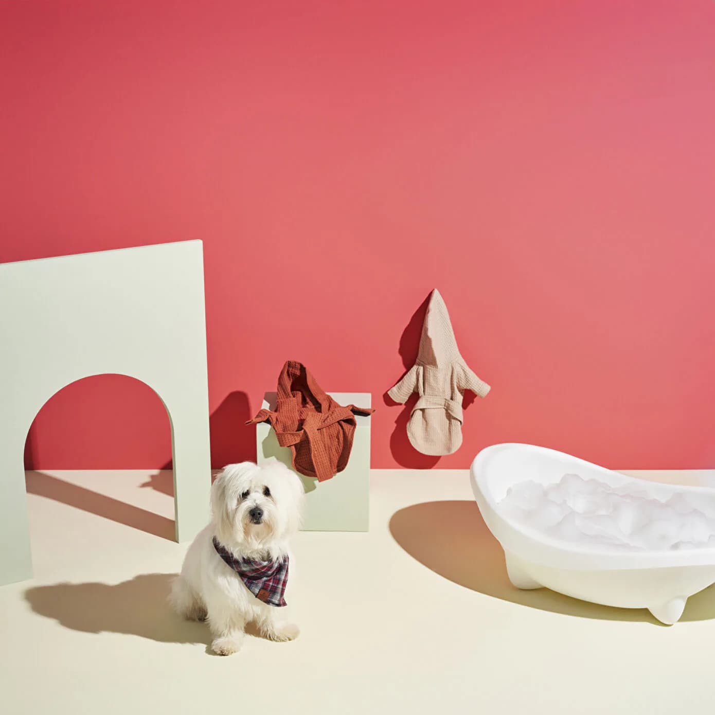Karaca Home X Pati Oliver Pet Bornoz Bej