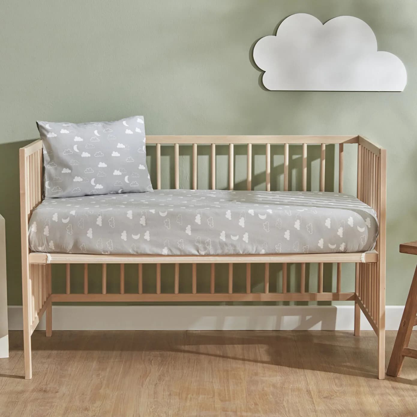 Karaca Home Bebek Cloudy Yastık Çarşaf Set Gri