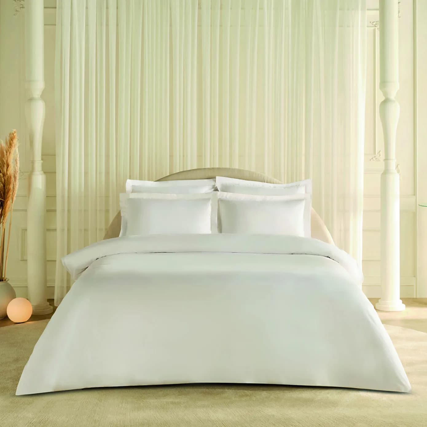 Karaca Home Ina 80 Tel %100 Pamuk Percale Çift Kişilik Nevresim Takımı Beyaz