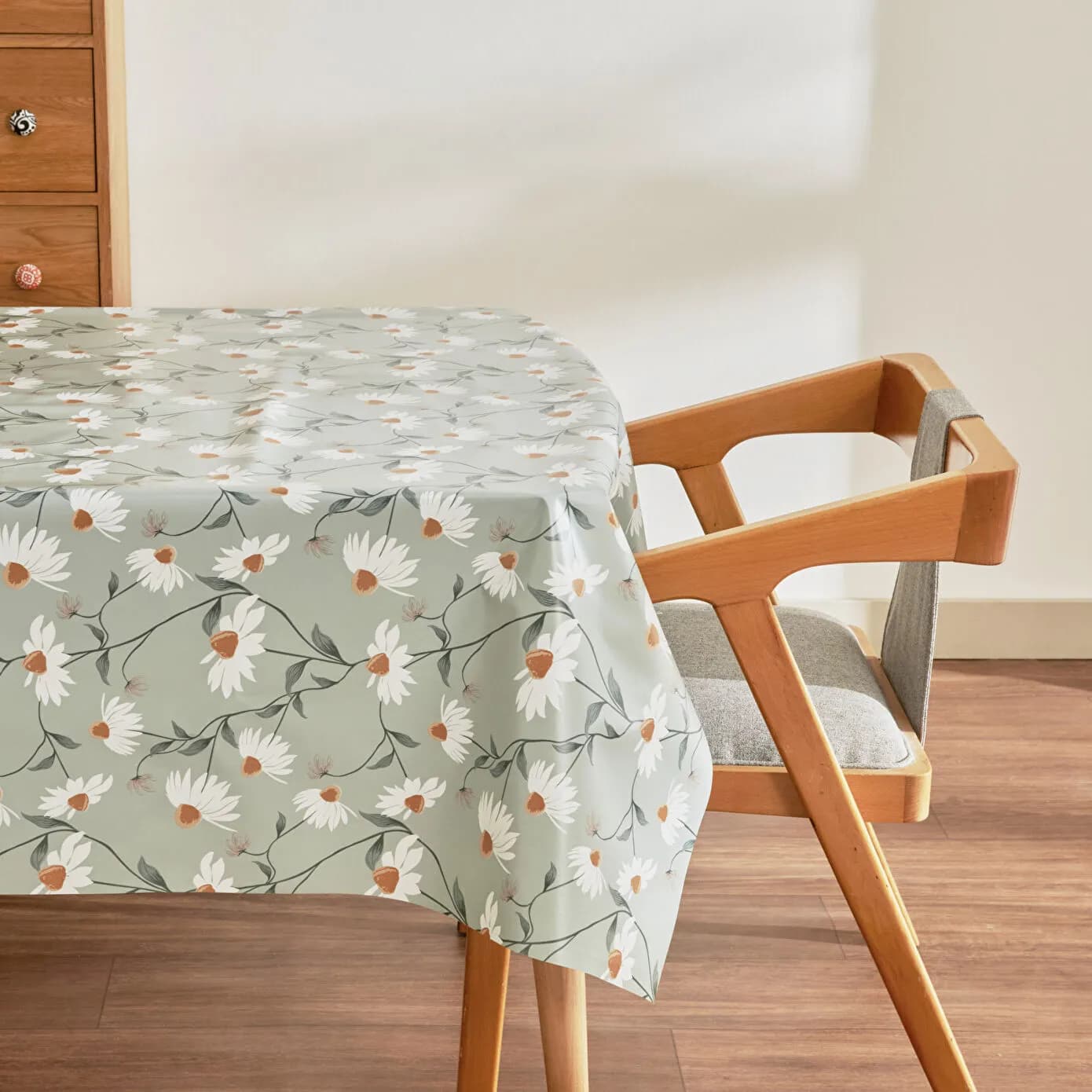 Karaca Home Hera Çiçekli Pvc Masa Örtüsü Yeşil