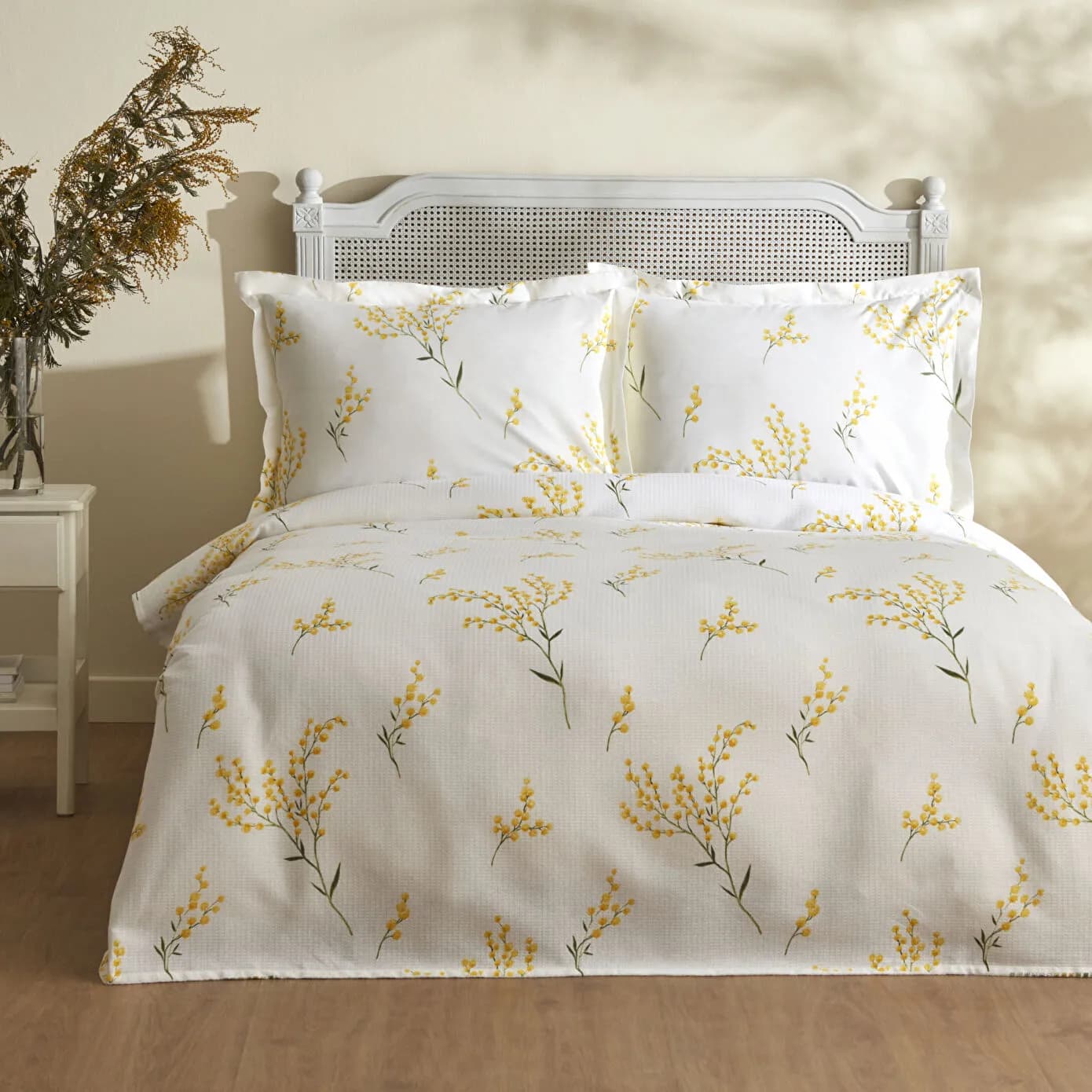 Karaca Home Loretta %100 Pamuk Tek Kişilik Pike Takımı Sarı
