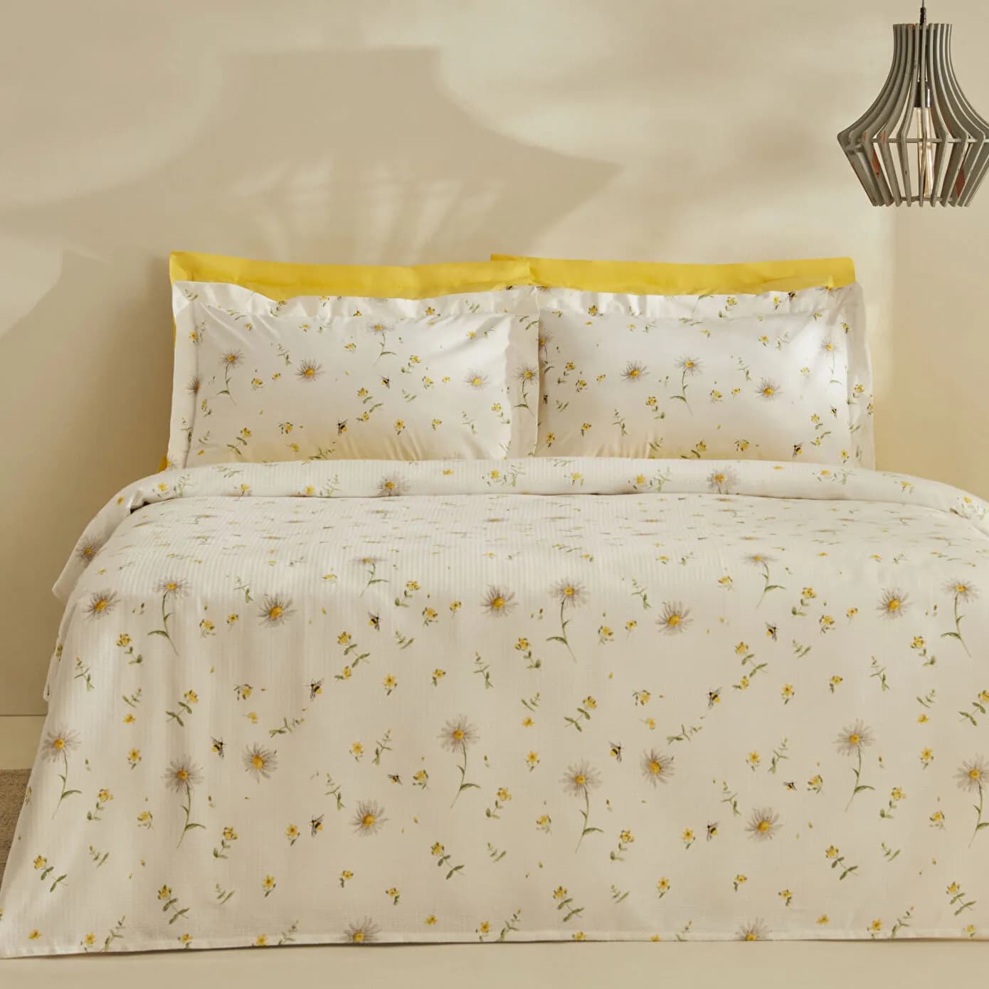 Karaca Home Emma %100 Pamuk Tek Kişilik Pike Takımı Sarı