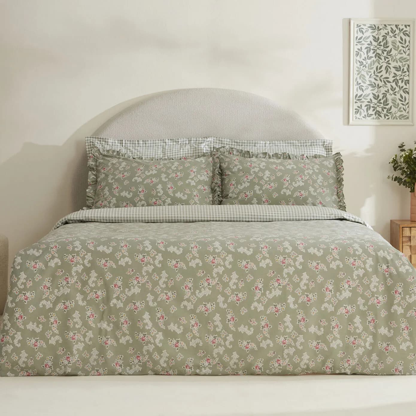 Karaca Home Carlo %100 Pamuk Tek Kişilik Nevresim Takımı Adaçayı