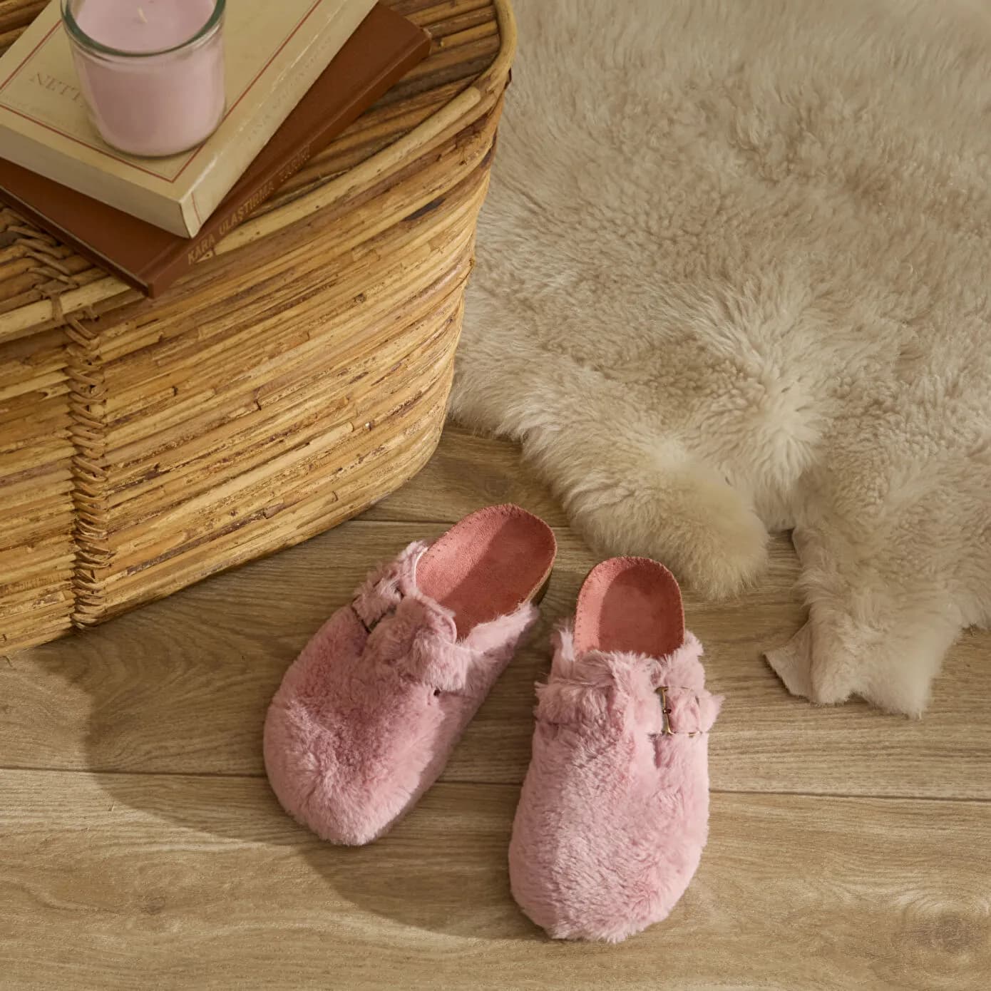 Karaca Home Furry Tokalı Kadın Ev Terliği 41 Numara Pembe