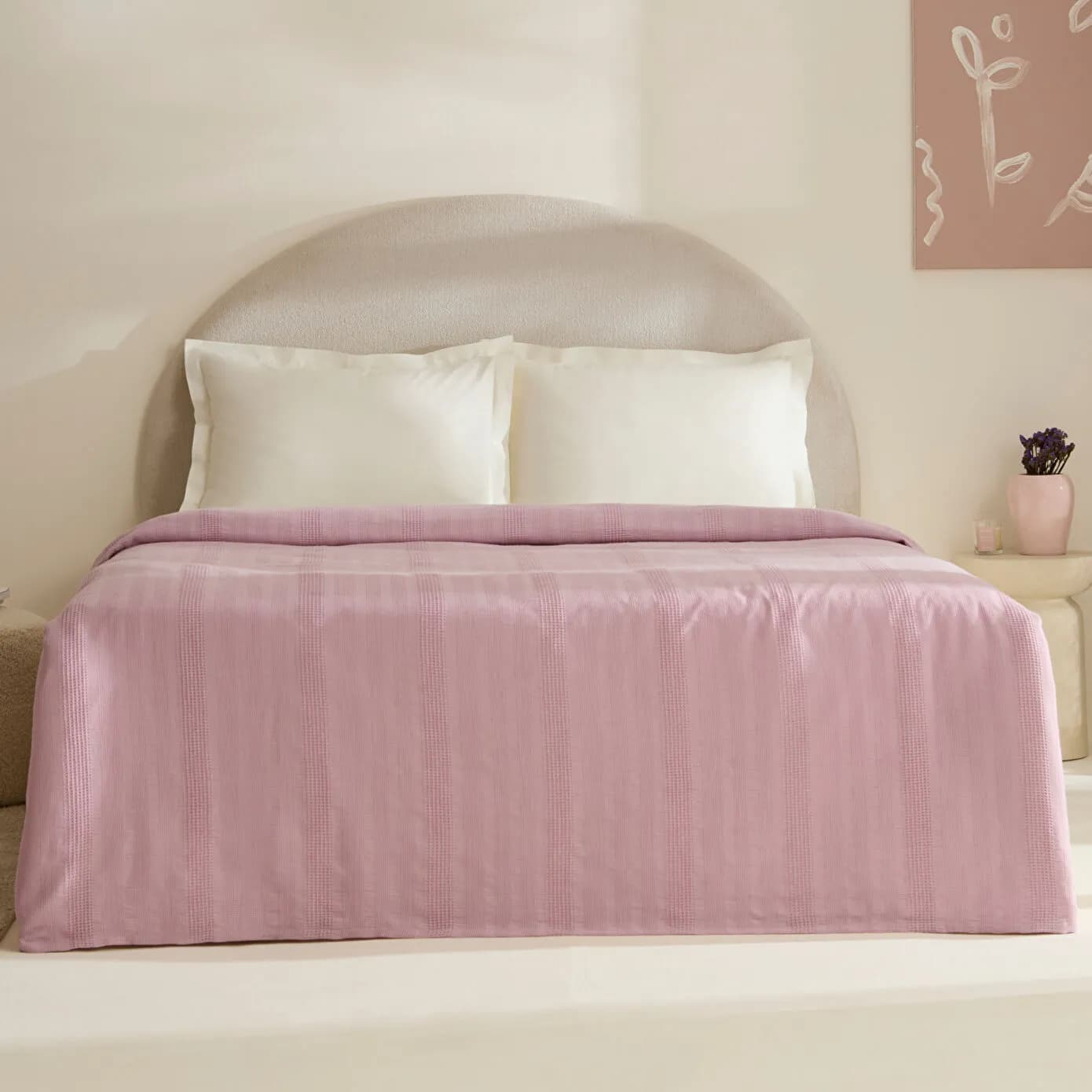 Karaca Home Layna Ecocell Çift Kişilik Tek Pike Mürdüm