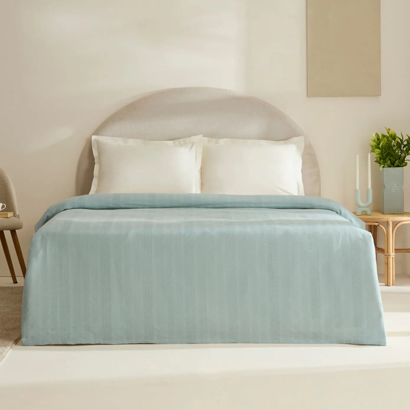 Karaca Home Layna Ecocell Çift Kişilik Tek Pike Mavi