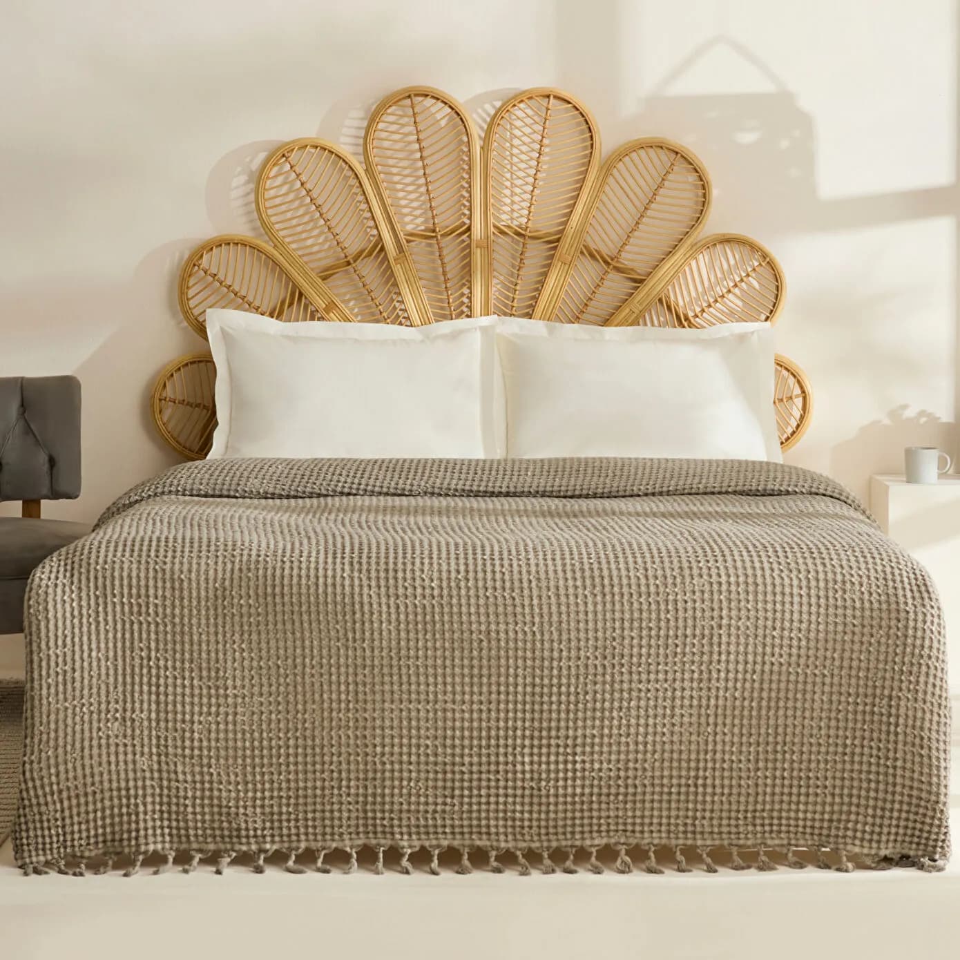 Karaca Home Mady Waffle Çift Kişilik Tek Pike Taş
