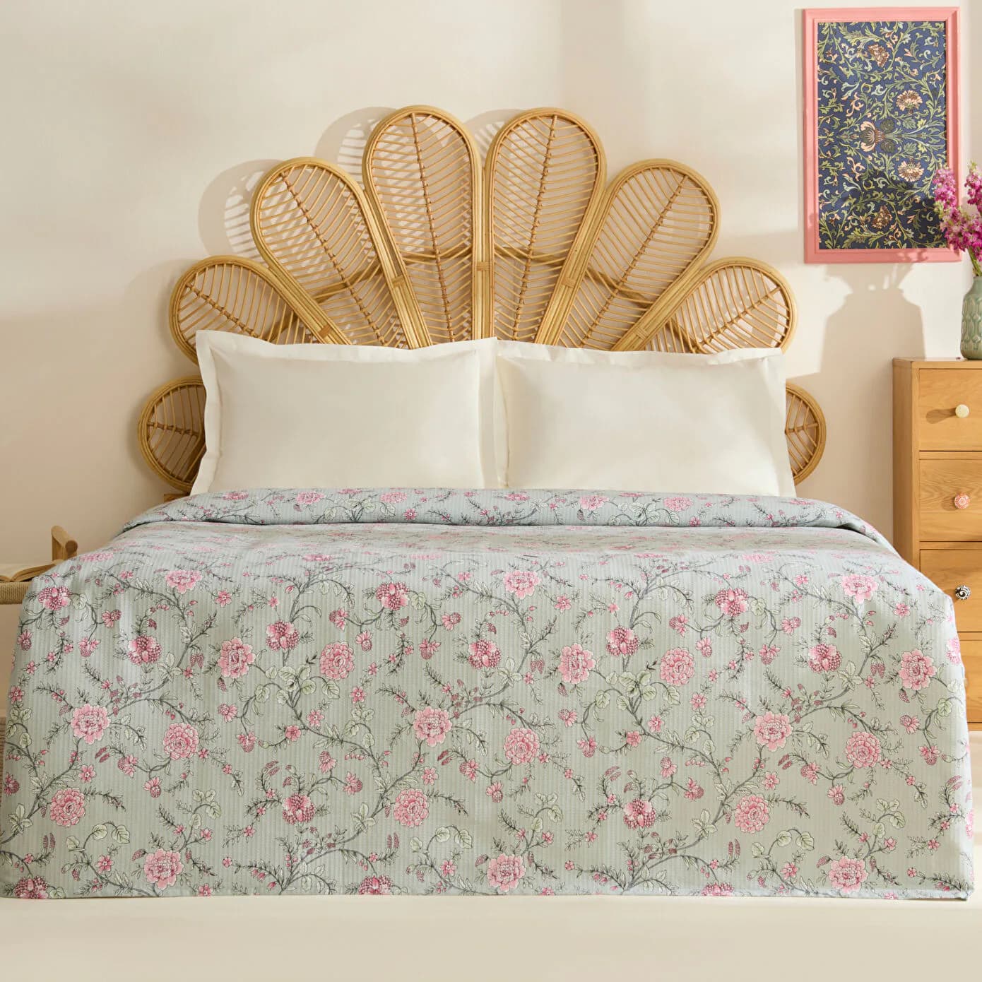 Karaca Home Nymira %100 Pamuk Tek Kişilik Tek Pike Mint
