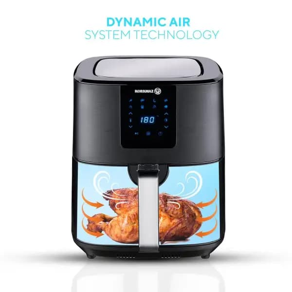 Korkmaz Air Max Airfryer 6.5 Litre  A888 görsel 3