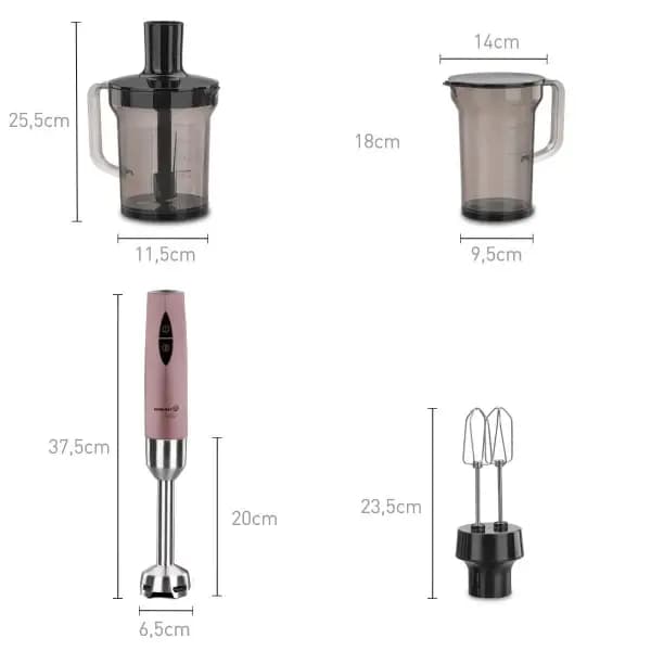 Korkmaz Vertex Mega Rosagold Blender Set A445-05 görsel 2
