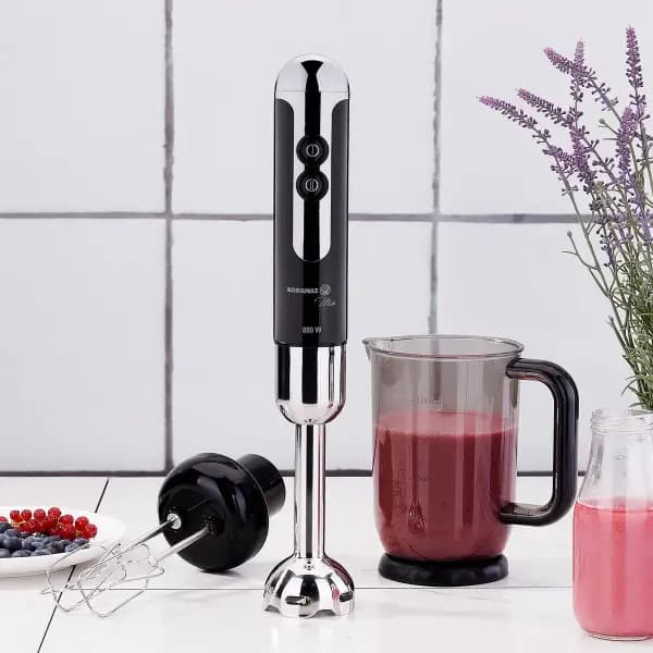 Korkmaz Mia Mega Siyah/Krom Blender Set A447-12 görsel 4