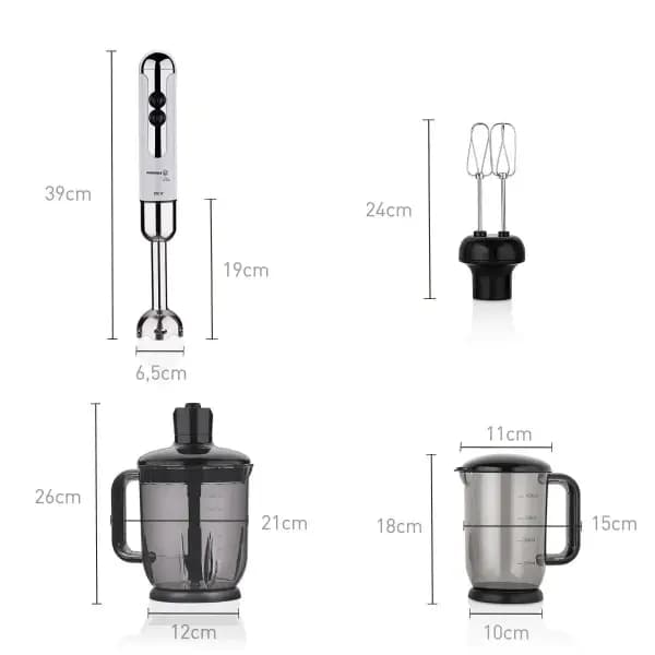 Korkmaz Mia Vanilya Krom Mega Blender Set A447-14 görsel 3