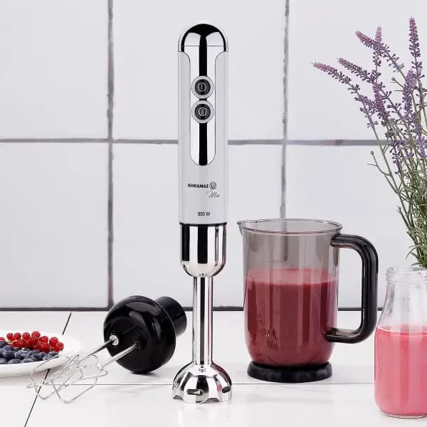 Korkmaz Mia Vanilya Krom Mega Blender Set A447-14 görsel 4